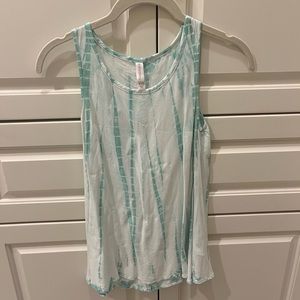 Blue snake print tank